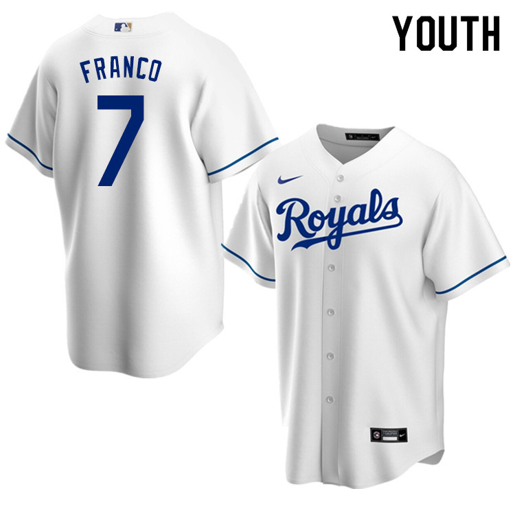 Nike Youth #7 Maikel Franco Kansas City Royals Baseball Jerseys Sale-White